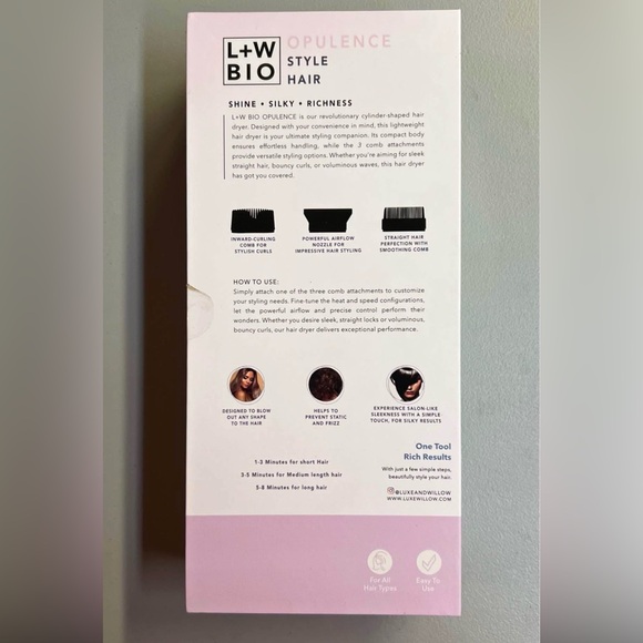 Opulence Lightweight Hair Dryer with Attachments - Picture 4 of 5